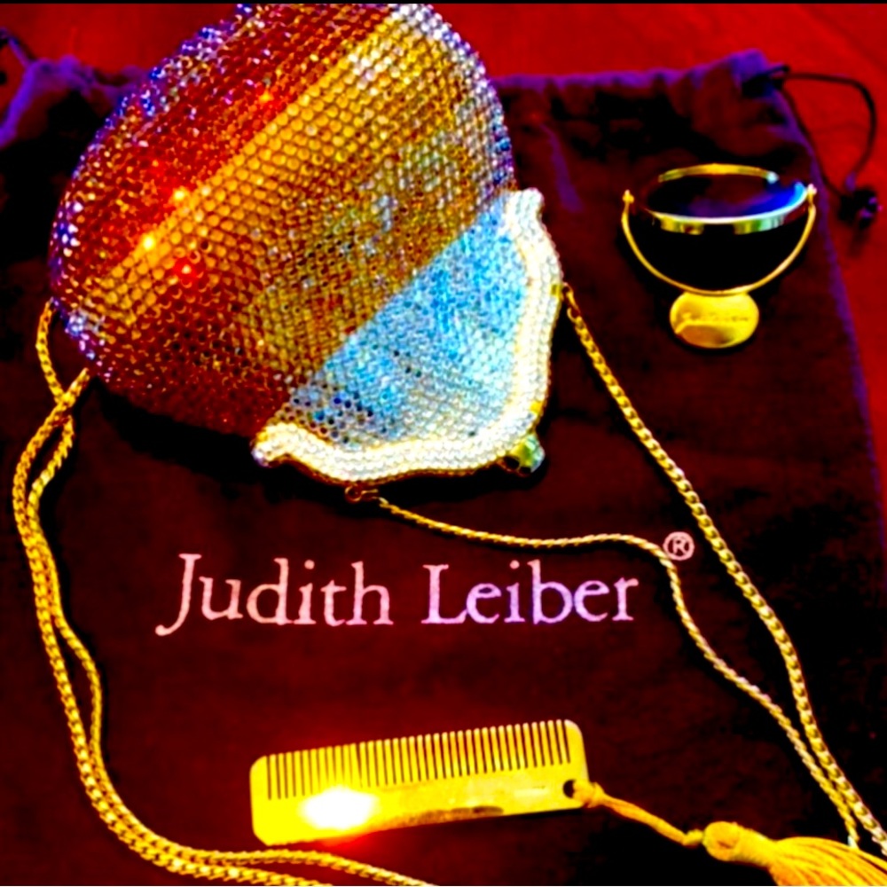 Judith Leiber 🤎 Swarovski Crystal Chatelaine Minaudiere SHOULDER BAG Ombré…